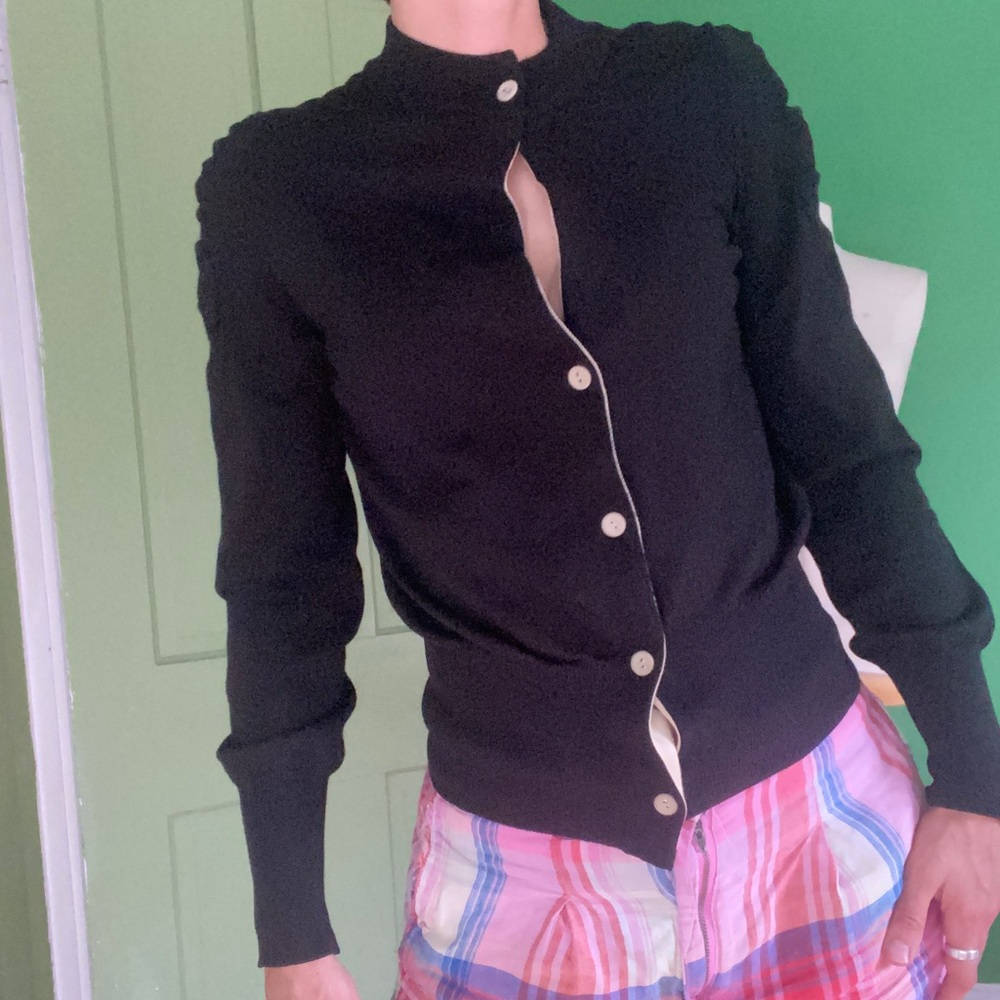 Vintage Vivienne Westwood Red Label Black Knit wool Cardigan asymmetrical
